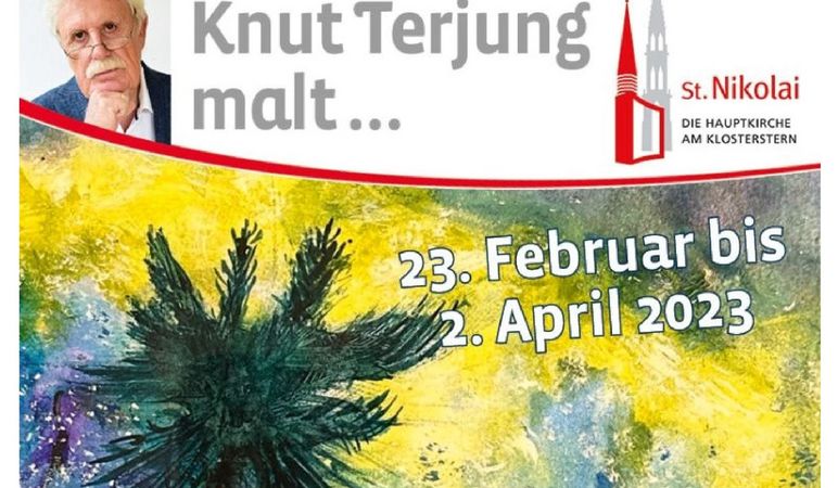 Plakat zur Ausstellung "Knut Terjung malt..."