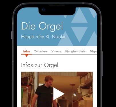 Screenshot der Orgel-App